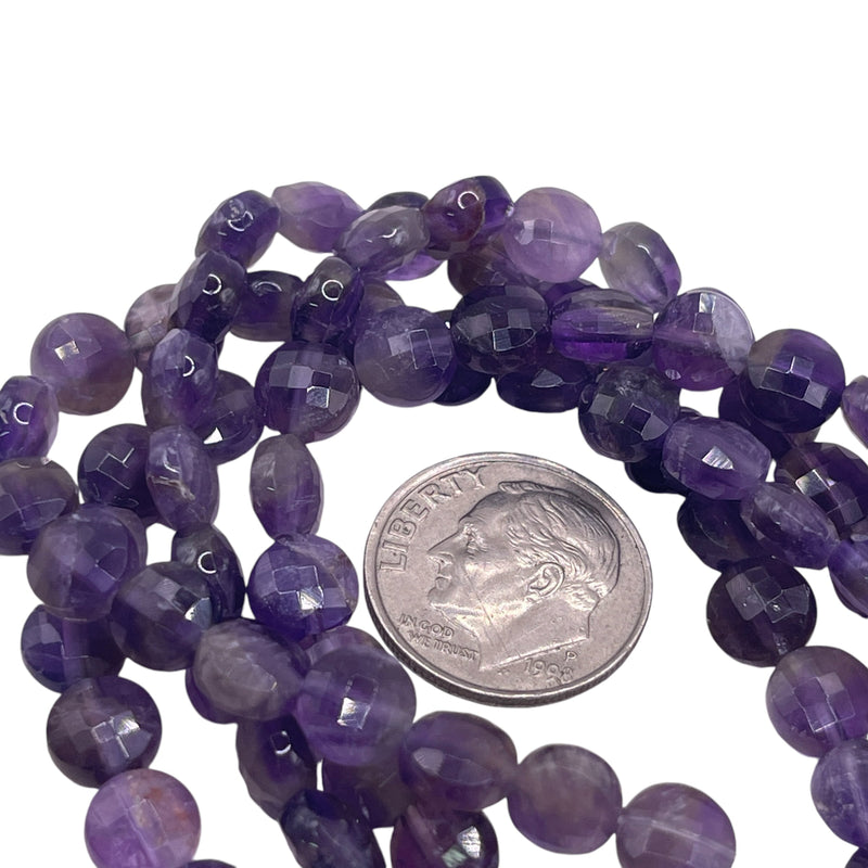 6mm Coin Cut Amethyst