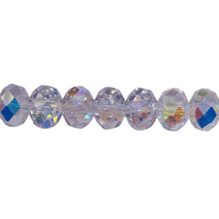10mm Roundel Cut Glass Crystal Super AB