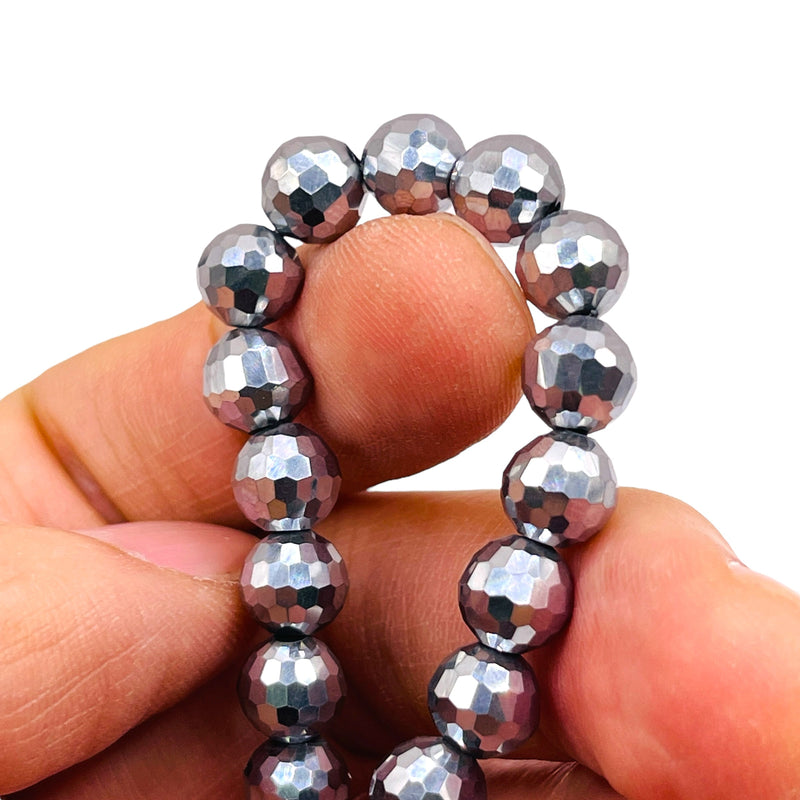 8mm Disco Cut White Gold
