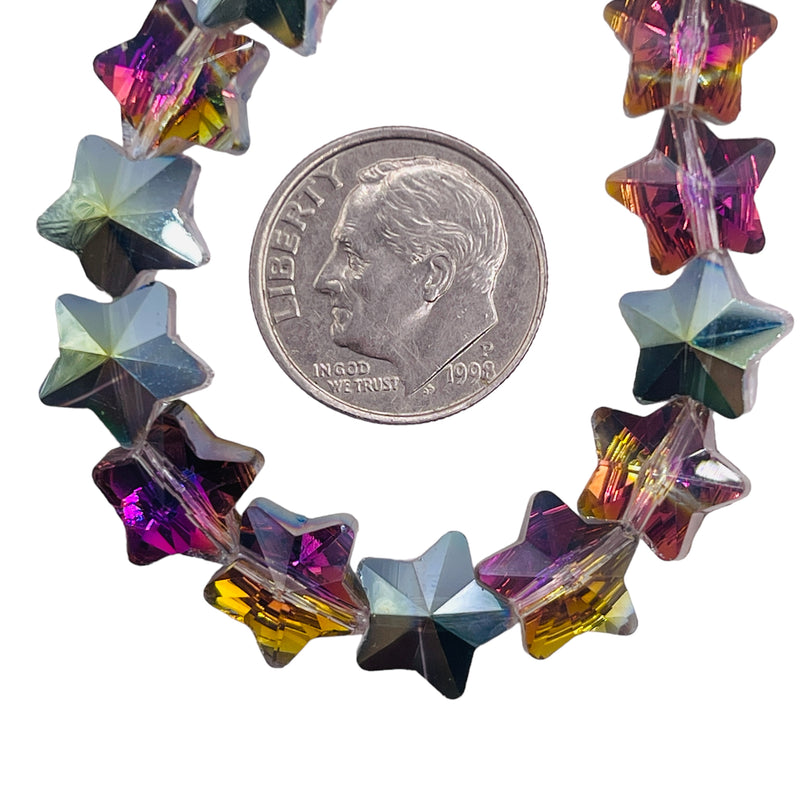 10mm Star Glass Crystal Violet Dream
