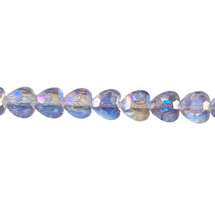 8mm Heart Glass Crystal Clear AB
