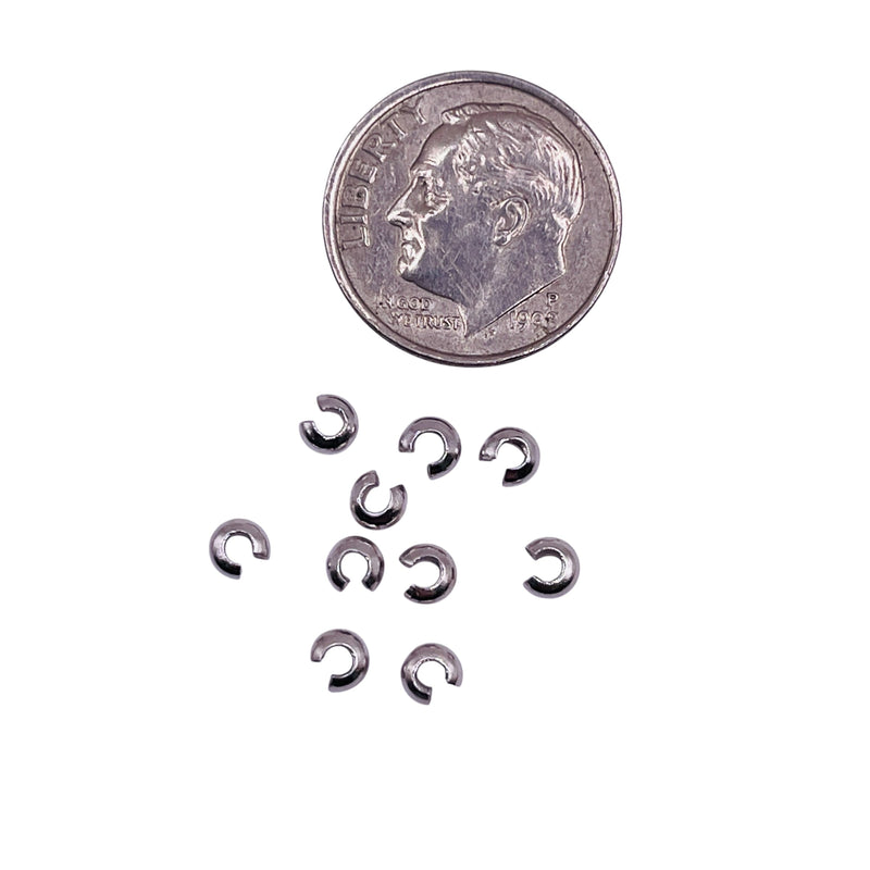 3mm Crimp Bead/Knot Cover 925 Silver