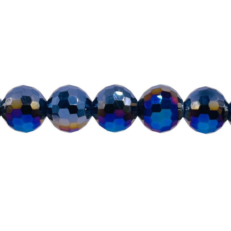 10mm Thunder Polish Round Disco Cut Black Rainbow