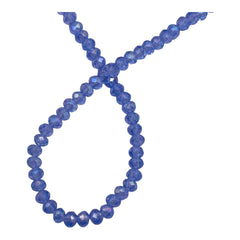 3mm Thunder Polish Glass Crystal Roundel Cut Lt. Sapphire AB