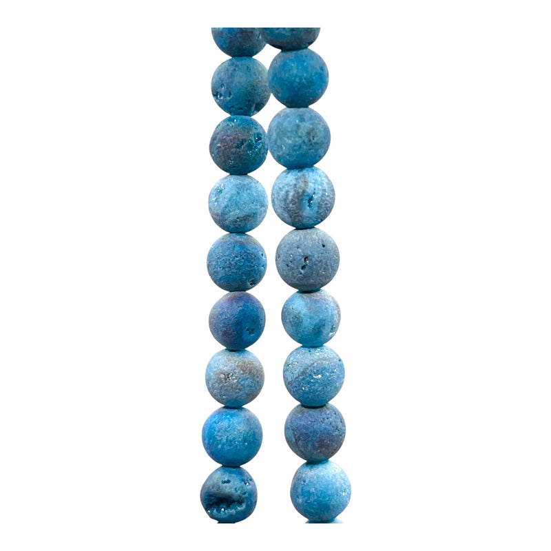 6mm Druzy Round Turquoise