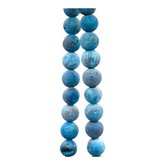 6mm Druzy Round Turquoise
