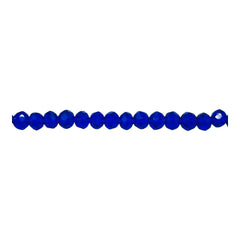 4mm Thunder Polish Glass Crystal Roundel Cut Dark Sapphire