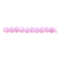 6mm Thunder Polish Glass Crystal Roundel Cut Rose Jade AB