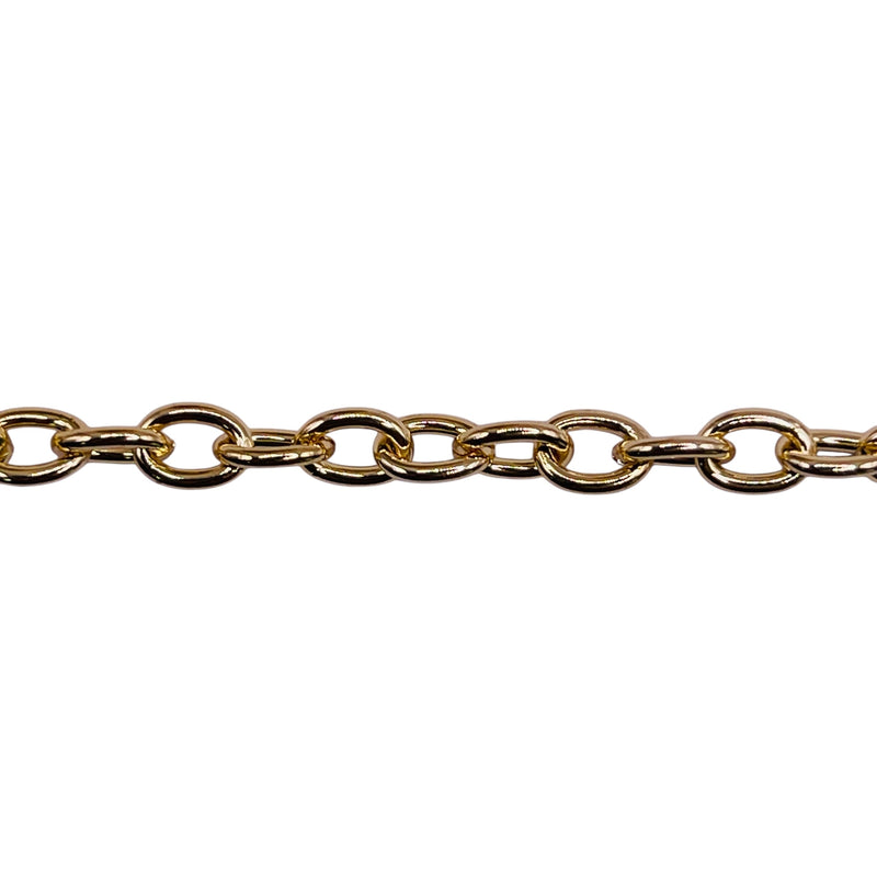 Losolo 7x5mm Stainless Steel Chain 18K Gold Plated