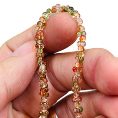 4.5mm Thunder Polish Glass Crystal Peanut Peach Blossom