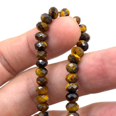 6x4mm Roundel Cut Tiger Eye