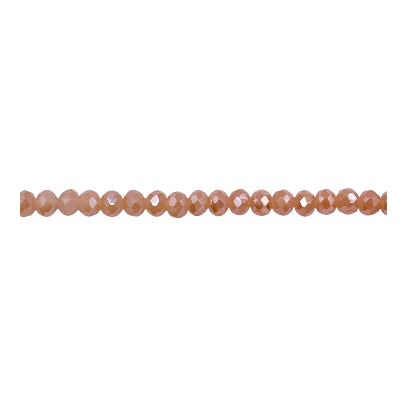 3mm Thunder Polish Glass Crystal Roundel Cut Gold Plated Jade
