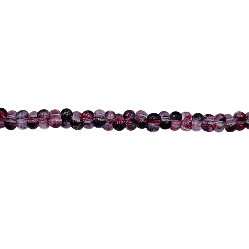 4.5mm Thunder Polish Glass Crystal Peanut Twilight Plum