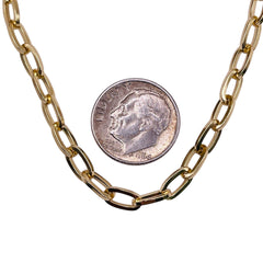 Losolo 8x4mm Stainless Steel Chain 18K Gold Plated