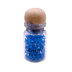 4mm Thunder Polish Glass Crystal Bicone Lt Sapphire AB Bottle