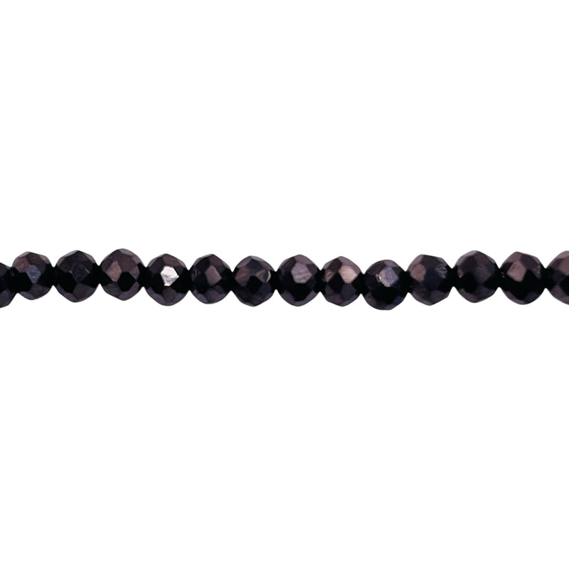 4mm Thunder Polish Glass Crystal Roundel Cut Hematite