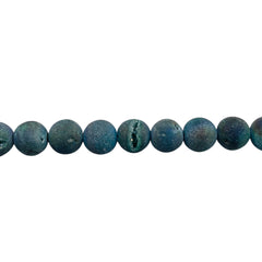 6mm Druzy Round Magic Green