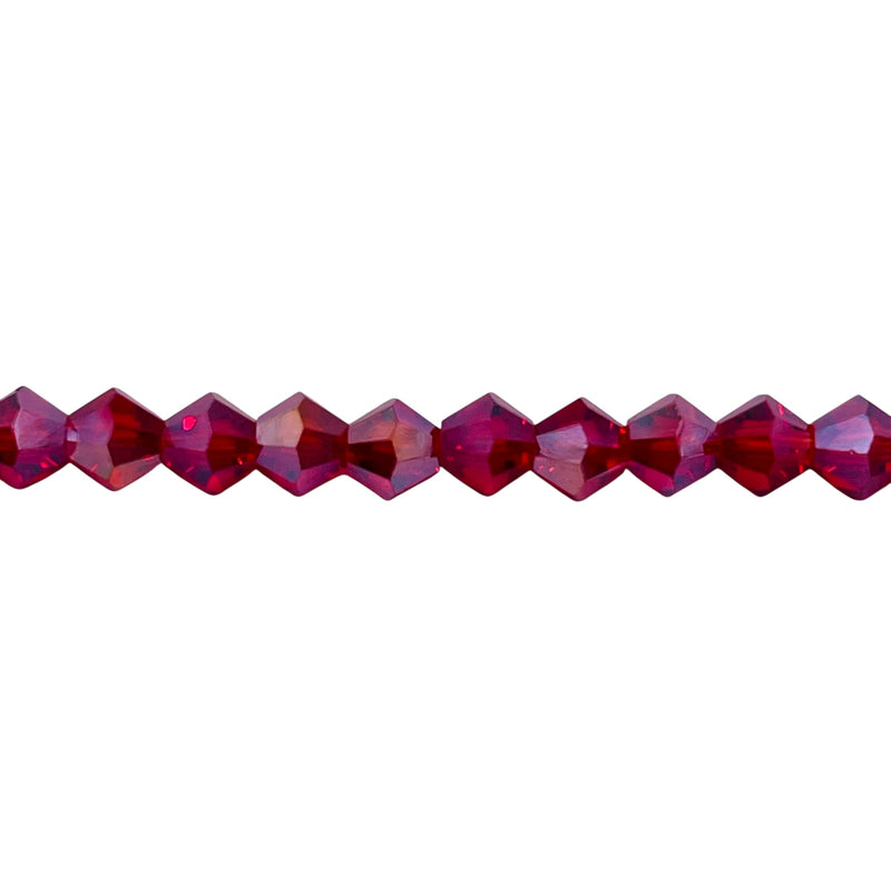 6mm Thunder Polish Glass Crystal Bicone Med. Siam AB