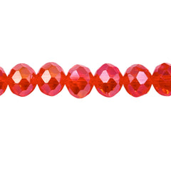 10mm Thunder Polish Glass Crystal Roundel Cut Sun AB