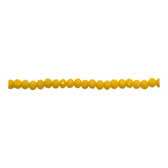 3mm Thunder Polish Glass Crystal Roundel Cut Yellow Jade