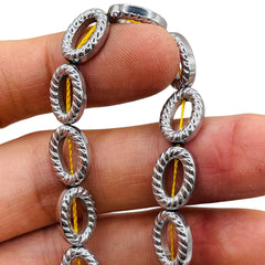 Beadorea Live: BL33 14x10mm Oval Hematite Rhodium