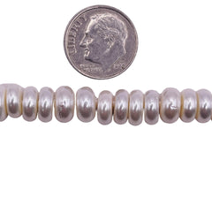 8x4mm Roundel Shell Pearl