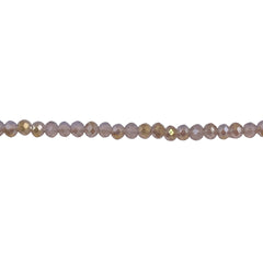 3mm Thunder Polish Glass Crystal Roundel Cut Lt. Gold Opal