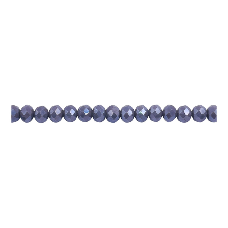 4mm Thunder Polish Glass Crystal Roundel Cut Shadow AB