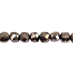 Beadorea Live: BL26 7x7mm Cube Hematite Pale Gold