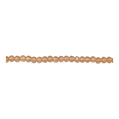 3mm Thunder Polish Glass Crystal Roundel Cut Gold Champagne AB