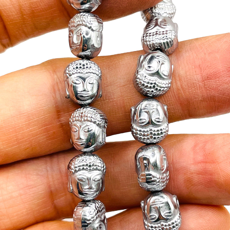 Beadorea Live: BL38 10mm Buddha Hematite Rhodium