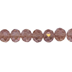 10mm Thunder Polish Glass Crystal Roundel Cut Silver Champagne AB
