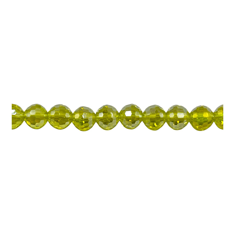 6mm Thunder Polish Round Disco Cut Yellow Gold Super AB