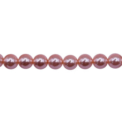 6mm Round Thunder Polish Glass Pearl Peach