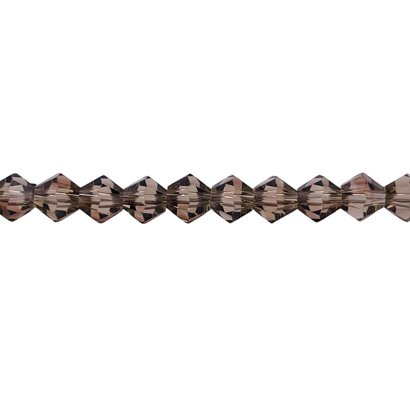 6mm Thunder Polish Glass Crystal Bicone Black Diamond