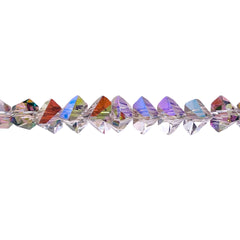 8mm Triangle Glass Crystal Magic Purple