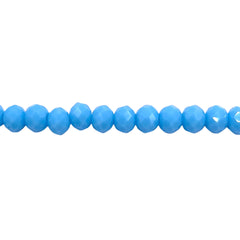 6mm Thunder Polish Glass Crystal Roundel Cut Sky Blue