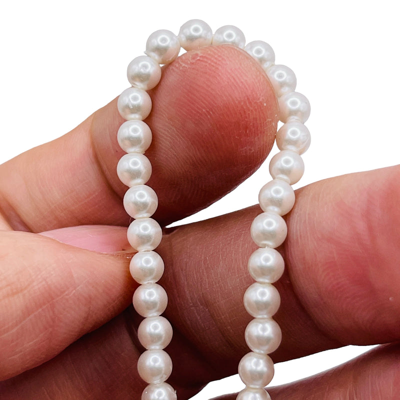 4mm Round Shell Pearl