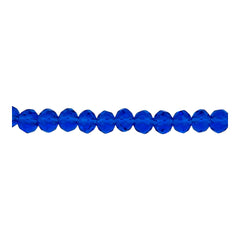 6mm Thunder Polish Glass Crystal Roundel Cut Sapphire