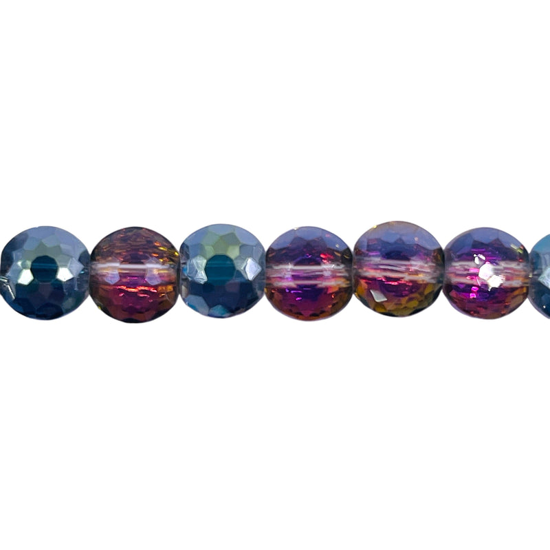 8mm Coin Glass Crystal Violet Dream