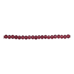 3mm Thunder Polish Glass Crystal Roundel Cut Med. Amethyst