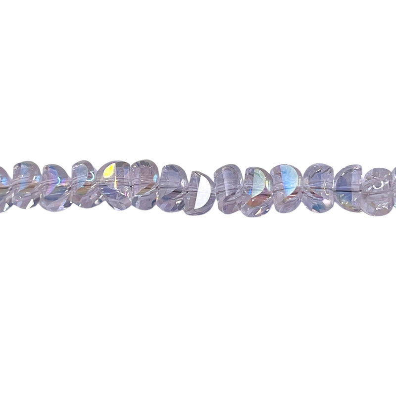 6mm Crescent Glass Crystal Clear Super AB