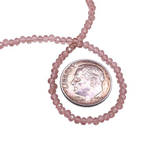 2mm Thunder Polish Glass Crystal Roundel Cut Silver Champagne