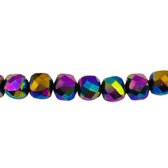 Beadorea Live: BL27 7x7mm Cube Hematite Rainbow