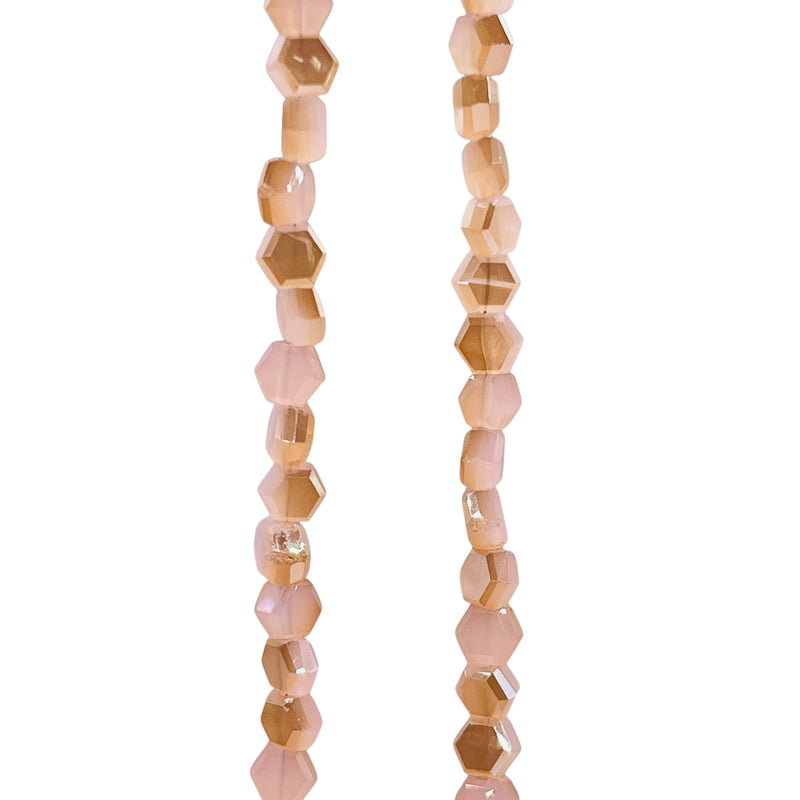 4mm Hexagon Glass Crystal Beige GA