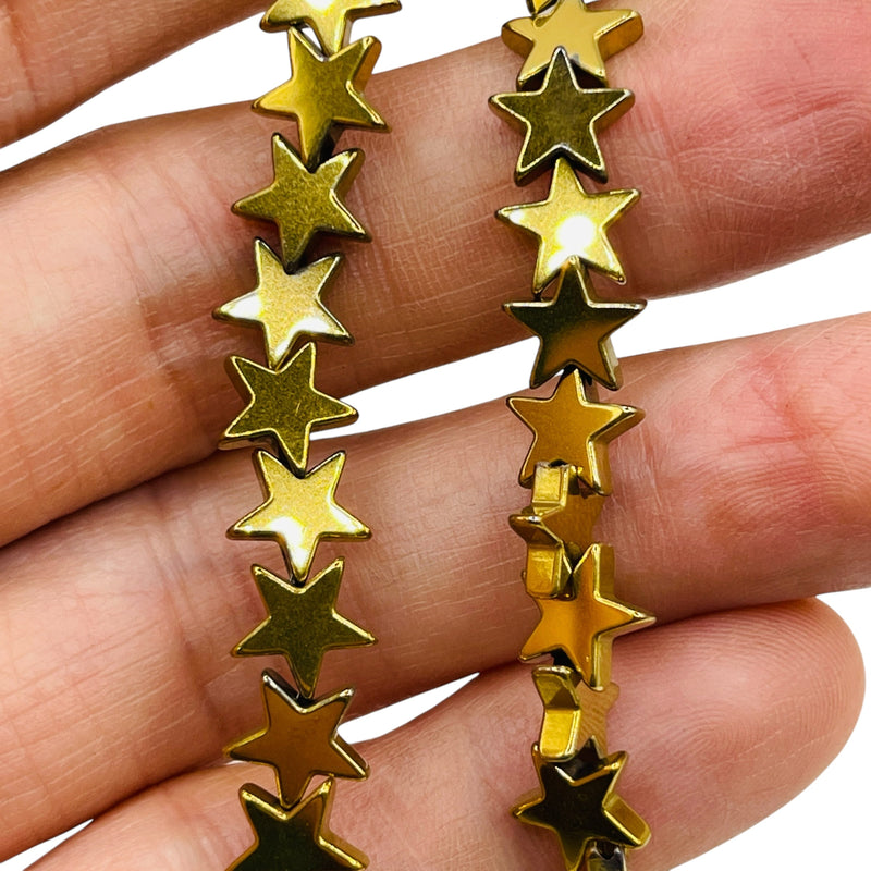 Beadorea Live: BL35 9mm Star Hematite Gold