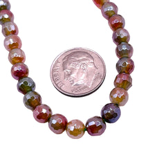 8mm Round Cut Agate Fall Shine
