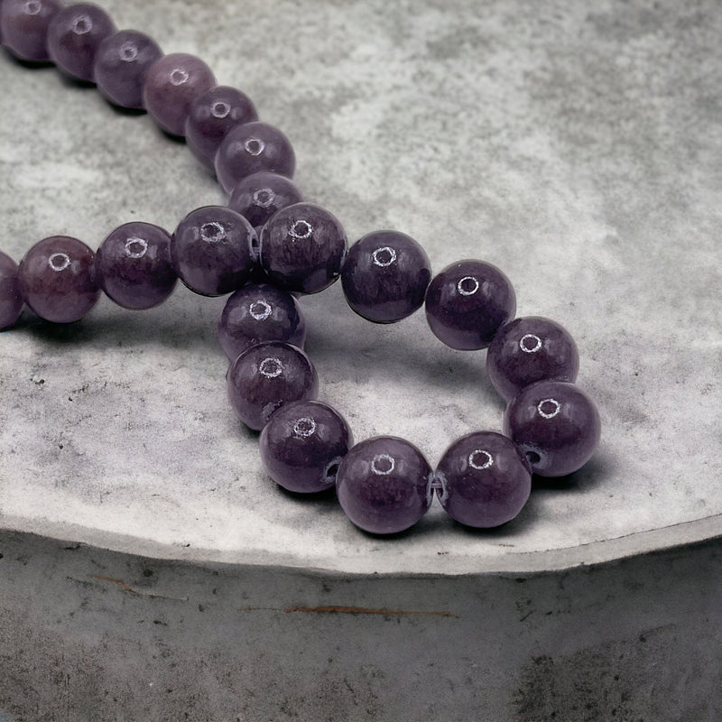 Dyed Jade Round Gray