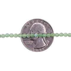 3mm Thunder Polish Round Cut Green Jade