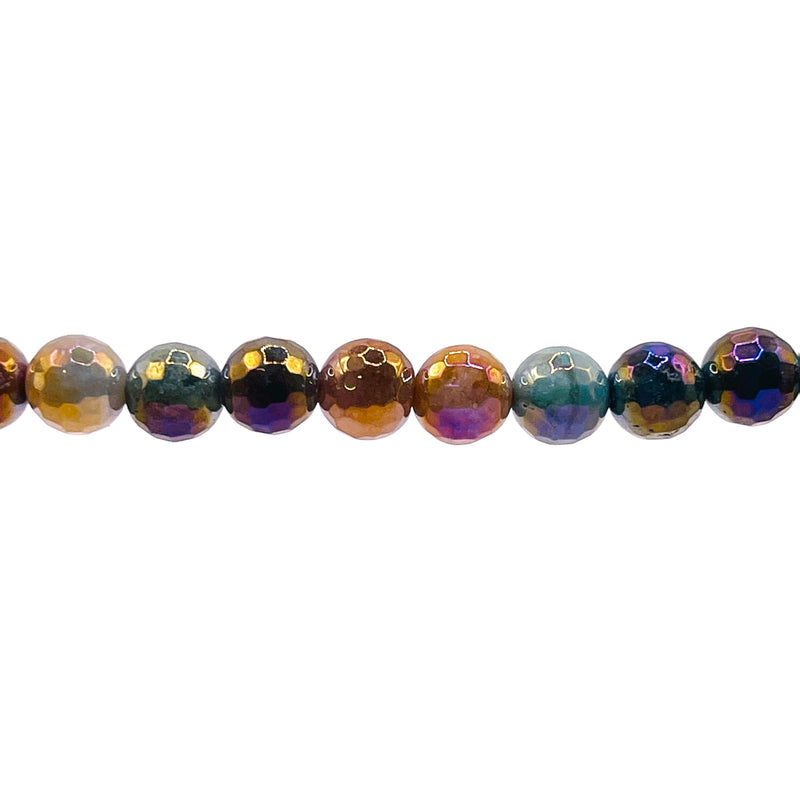 8mm Round Cut Indian Agate Shine